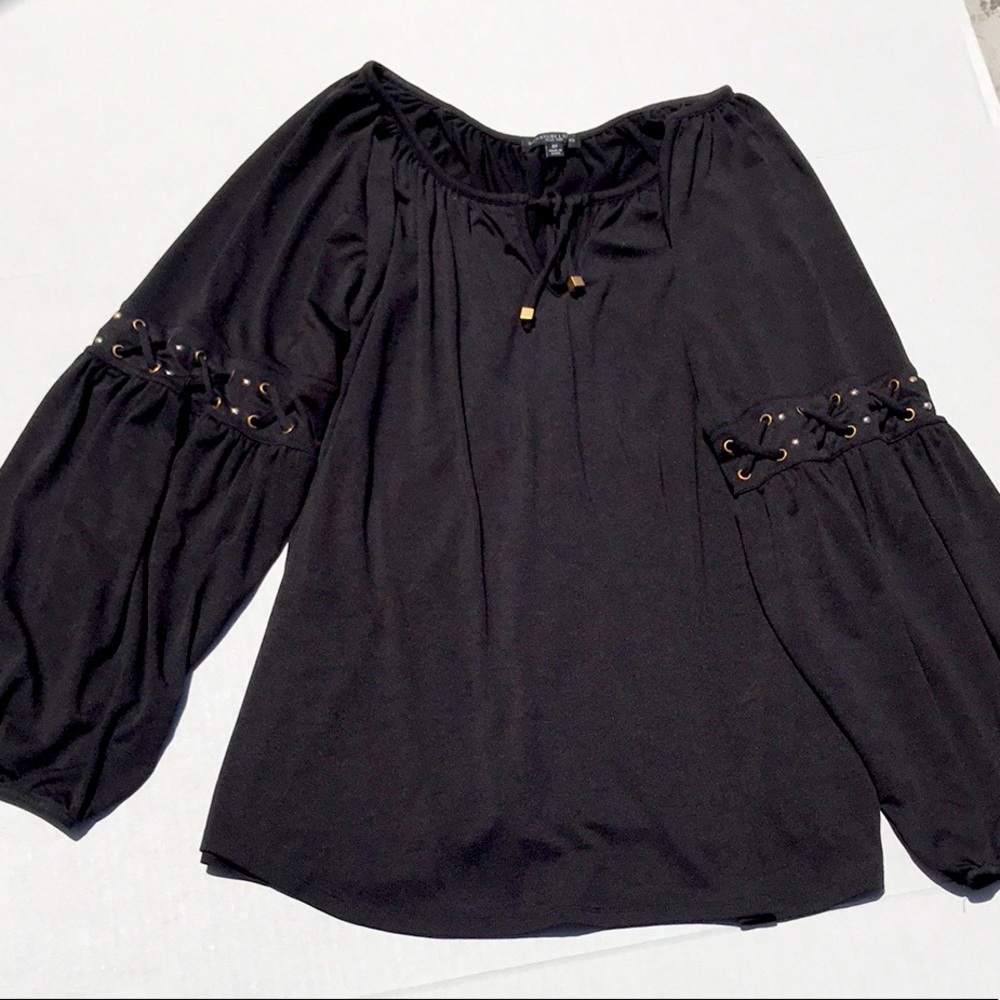 Signature Studio Blouse (2X) Dark Black - Picture 3 of 4